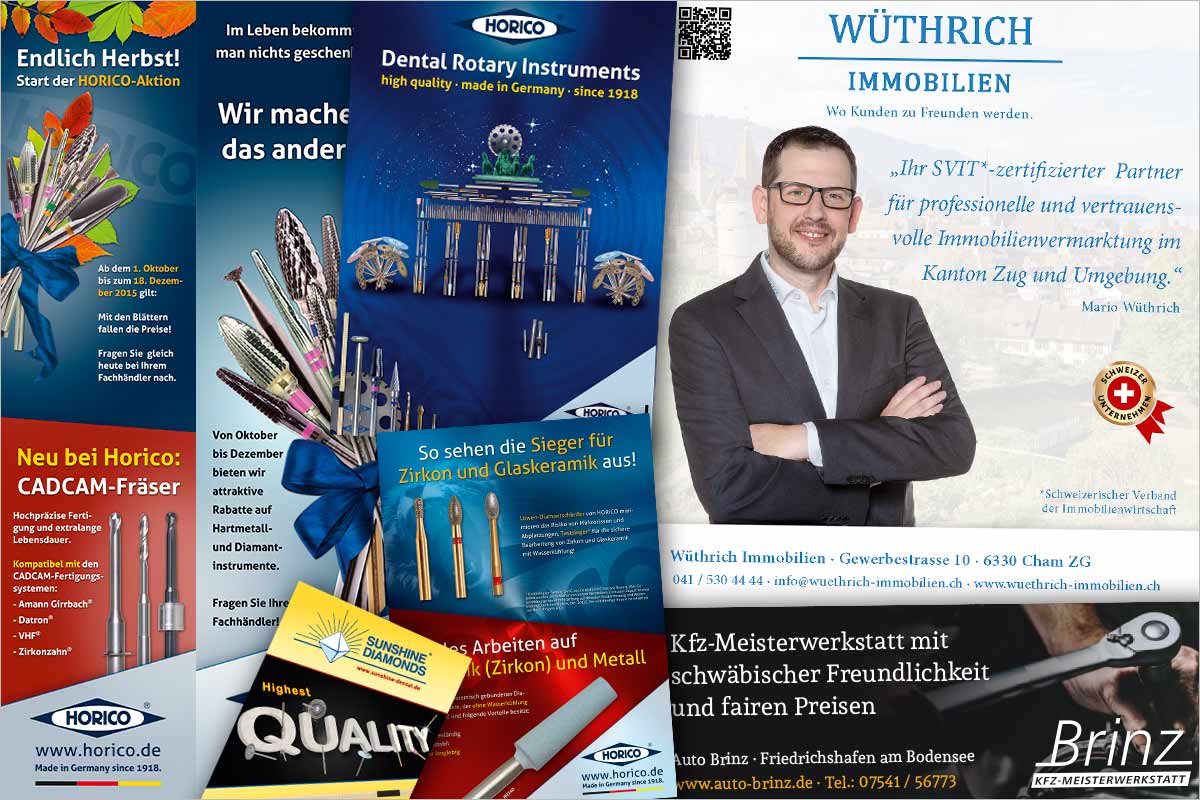 Print-Anzeigen + Werbeanzeigen der Werbeagentur und Kreativagentur für den Kanton Thurgau