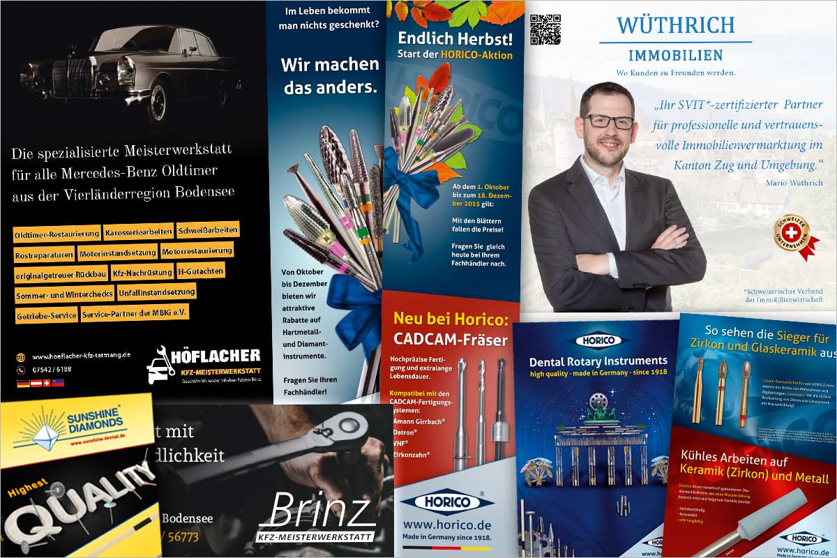 Print-Anzeigen + Werbeanzeigen der Werbeagentur und Kreativagentur für den Kanton Thurgau